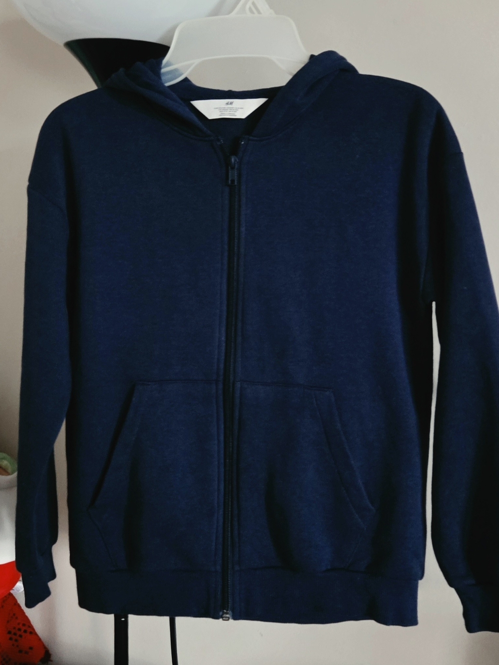 H&M Boys Dark Navy Full-Zip Hoodie